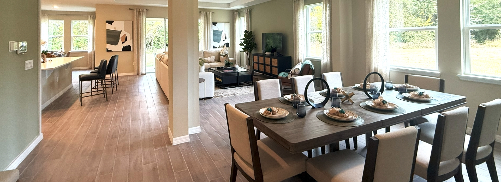 Open Concept Living with Kitchen, Dining and Living Room