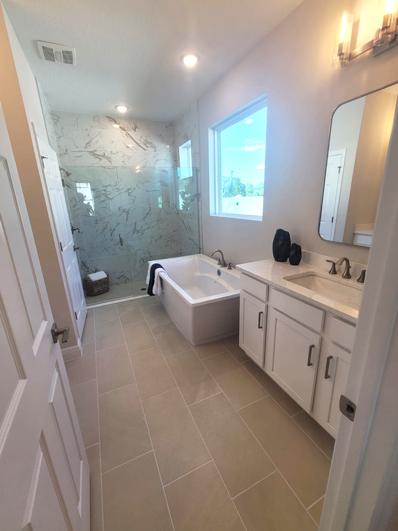 Spa-Like Master Bathroom with Soaking Tub